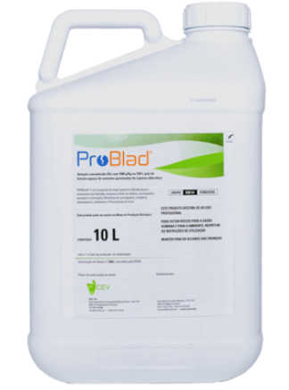 Image of the product container, illustrating the liquid formulation of the BLAD-based biofungicide.